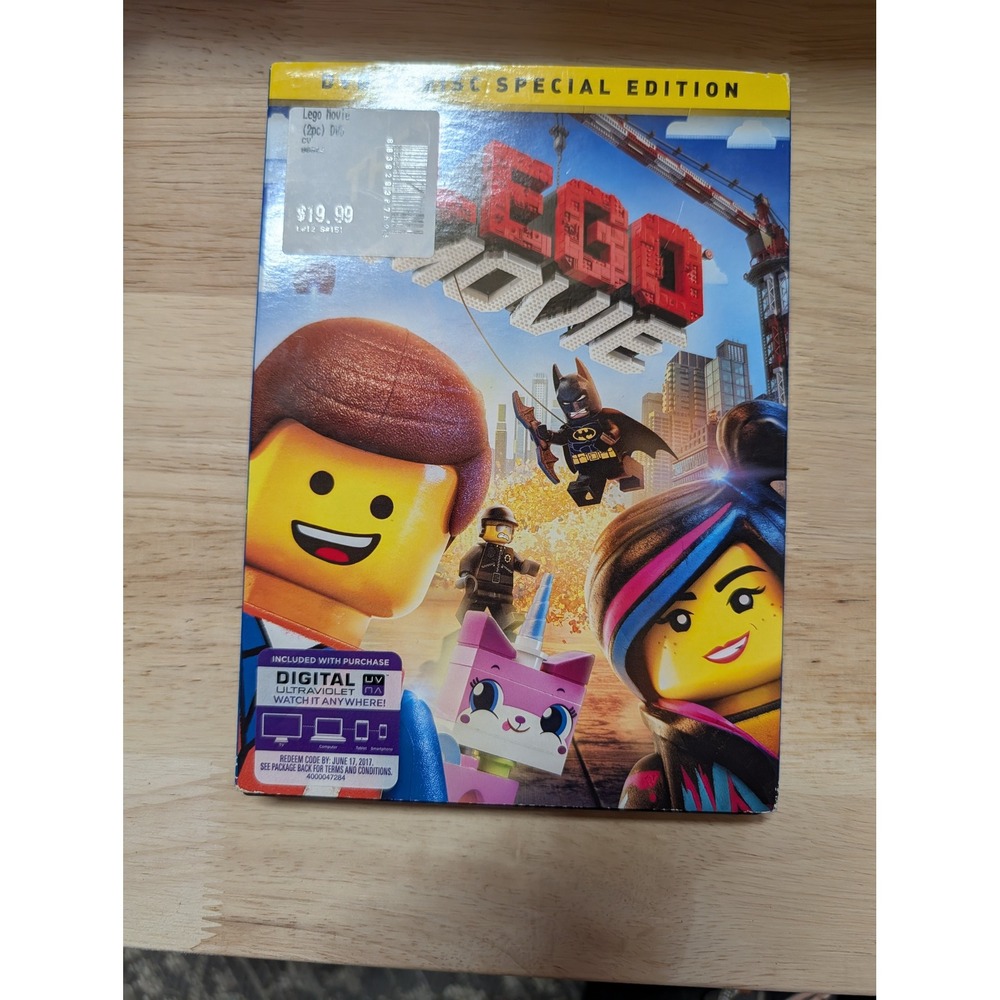 Warner Bros The Lego Movie DVD Kids OS Yellow Good Special Edition 2-Disc Set